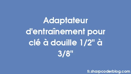 Adaptateur d'entraînement pour clé à douille 1/2