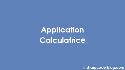 Application Calculatrice - Thumbnail