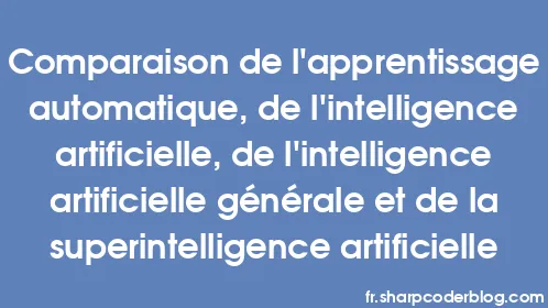 Comparaison de l'apprentissage automatique, de l'intelligence artificielle, de l'intelligence artificielle générale et de la superintelligence artificielle - Thumbnail