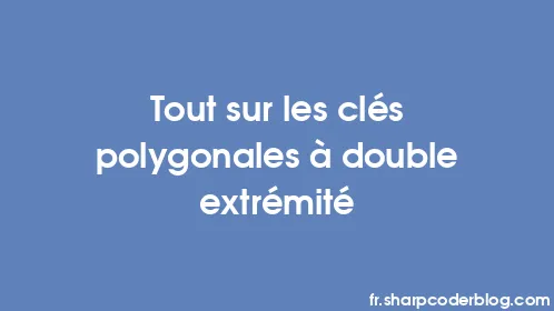 Tout sur les clés polygonales à double extrémité - Thumbnail