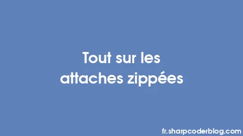 Tout sur les attaches zippées - Thumbnail