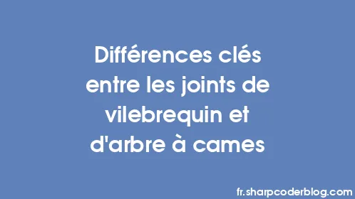 Différences clés entre les joints de vilebrequin et d'arbre à cames - Thumbnail