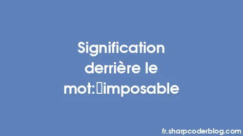 Signification derrière le mot: imposable - Thumbnail