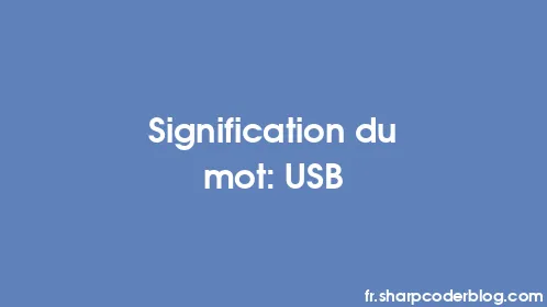 Signification du mot: USB - Thumbnail