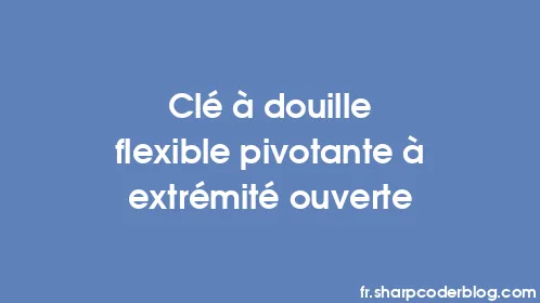Clé à douille flexible pivotante à extrémité ouverte - Thumbnail