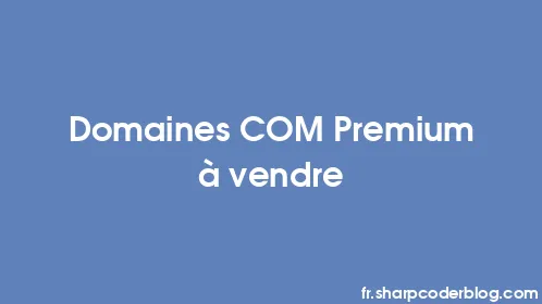 Domaines COM Premium à vendre - Thumbnail