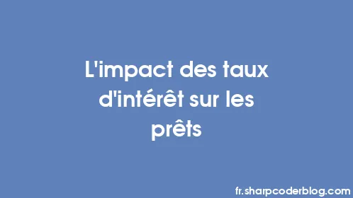 L'impact des taux d'intérêt sur les prêts - Thumbnail