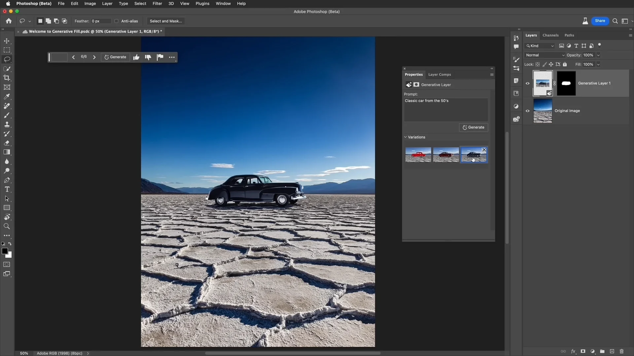 Photoshop v24.5 (bêta) 2023 Interface