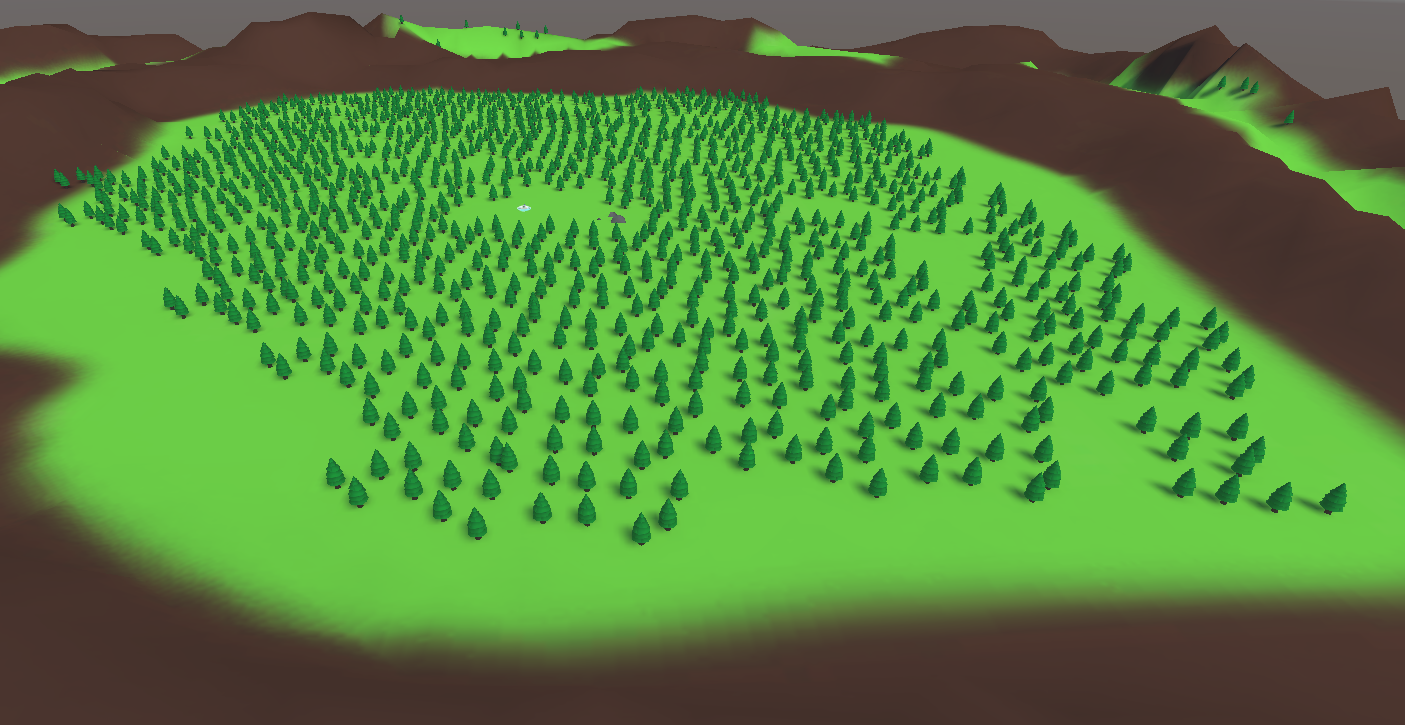 Scène Unity après optimisation