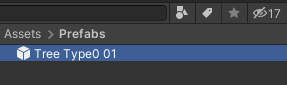 Vue du projet préfabriqué Unity