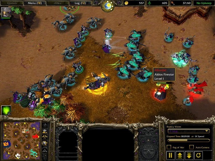 Capture d'écran du gameplay de Warcraft 3