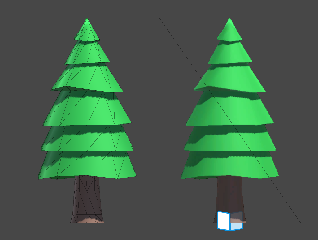 Modèle 3D de Pine Tree Billboard Mage 1.0 en un maillage quadruple