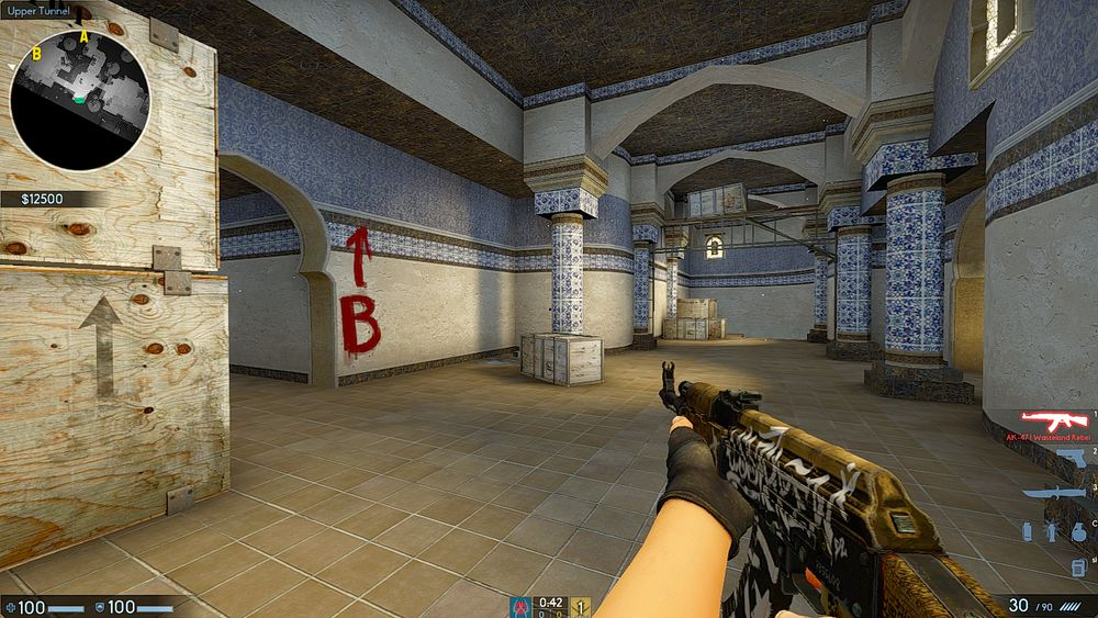 Counter Strike: Capture d'écran du gameplay offensif mondial